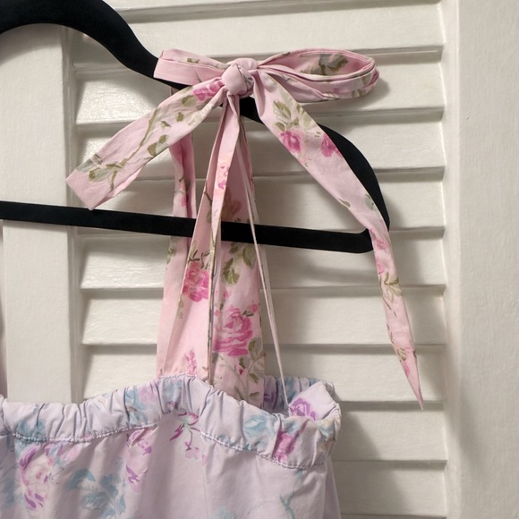 LoveShackFancy x Target 💜 Jeanne Tie Strap Floral Tiered Dress - Picture 4 of 6